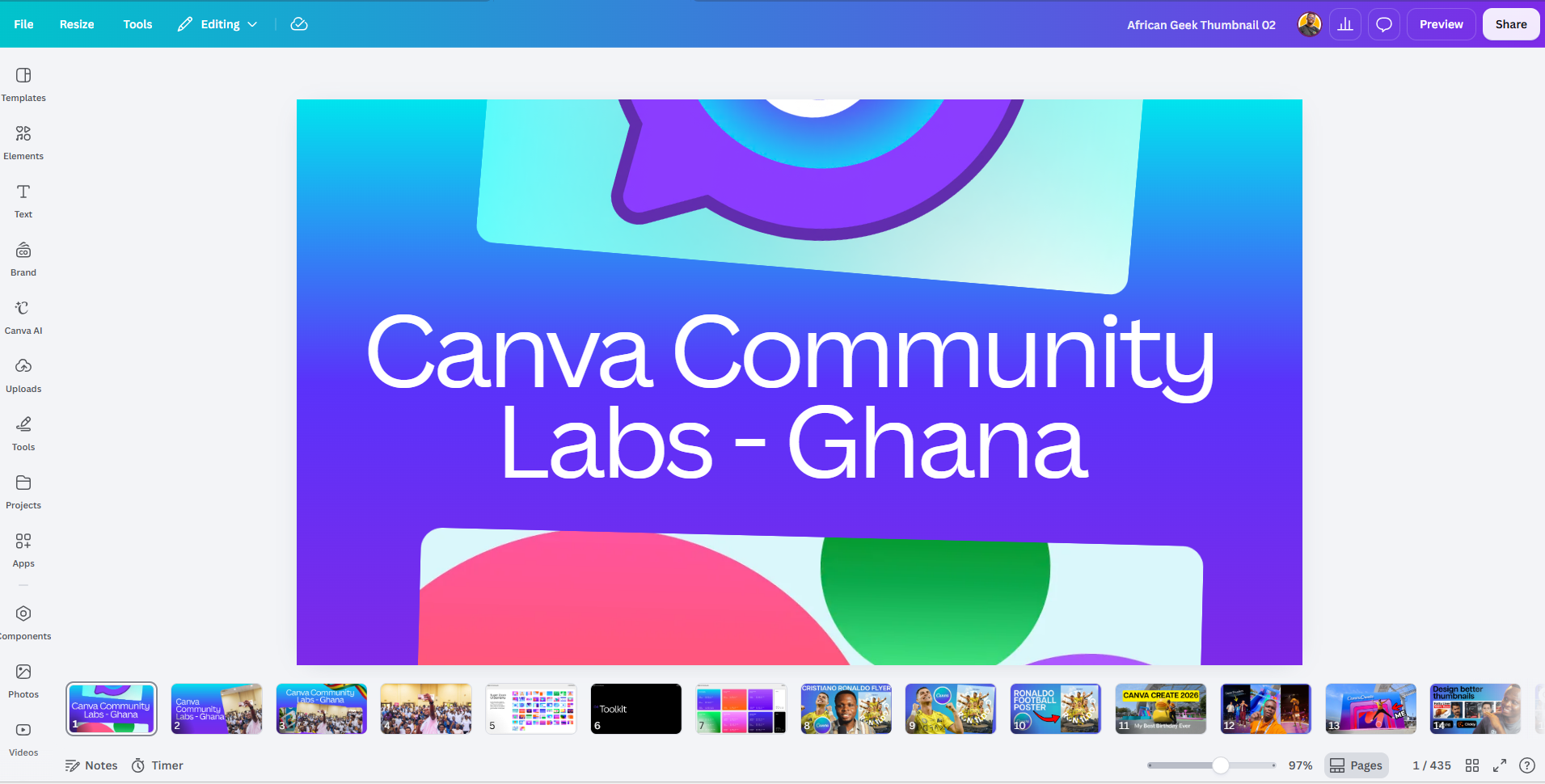 presentation opened in canva